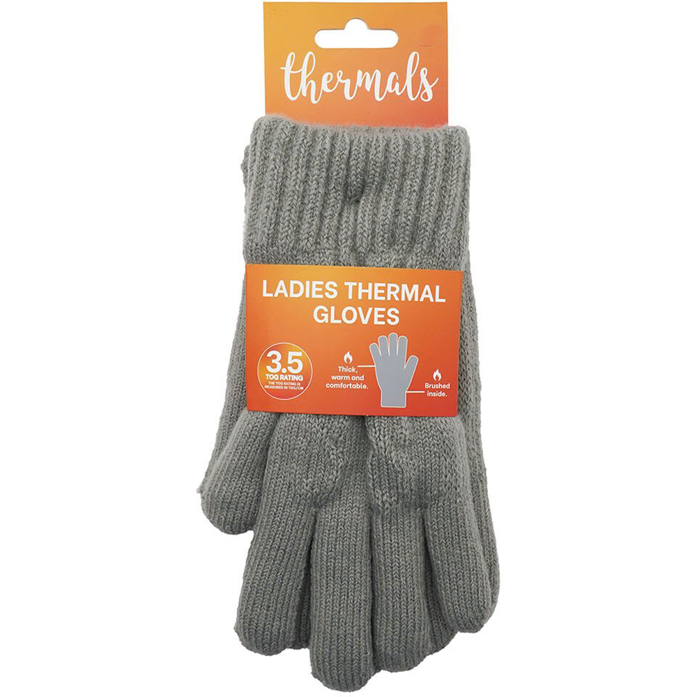 Ladies Assorted Thermal Gloves One Size - Multicolour Image 3
