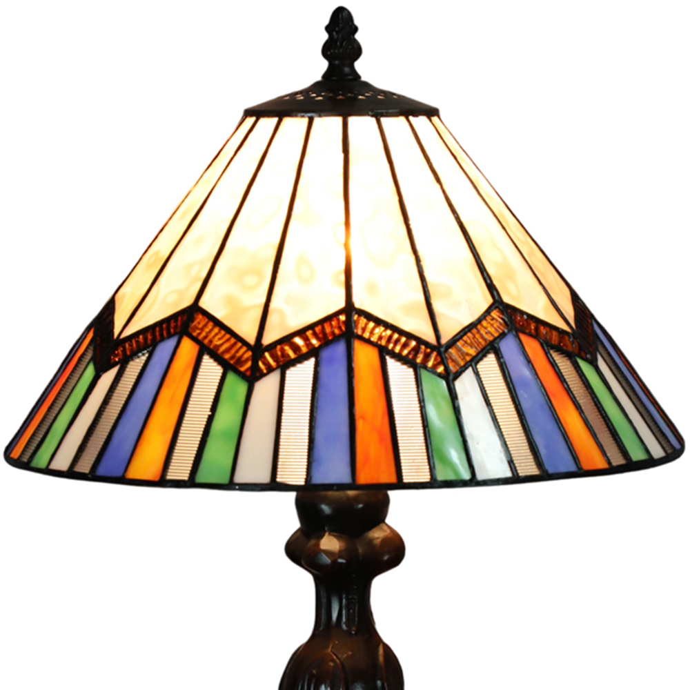 Acacia Home Tiffany Multicolour Shade Table Lamp 30.4cm Image 2