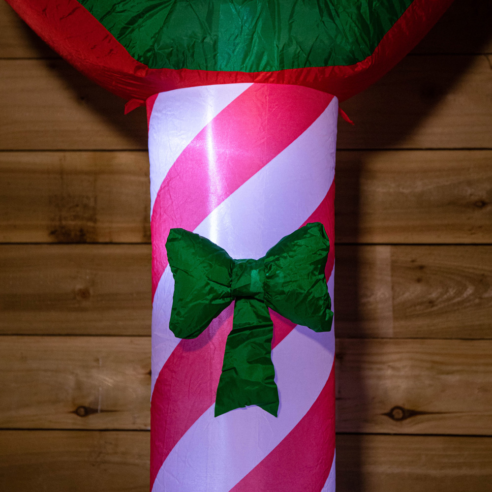 Samuel Alexander Santa Stop Here Sign Light Up Inflatable Christmas Decoration 6ft Image 3