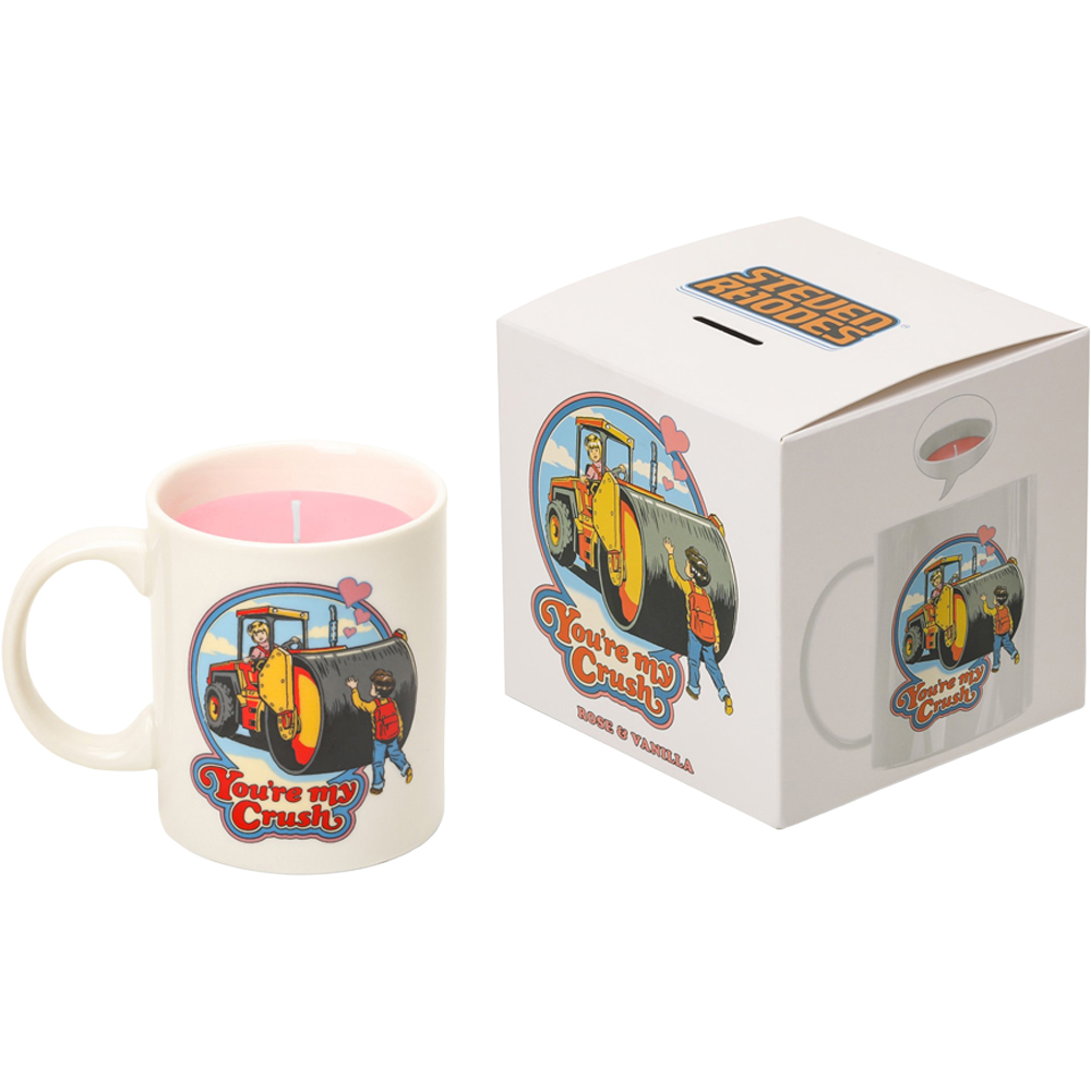 Steve Rhodes You're My Crush Rose and Vanilla Scented Candle with White Mug Image 5