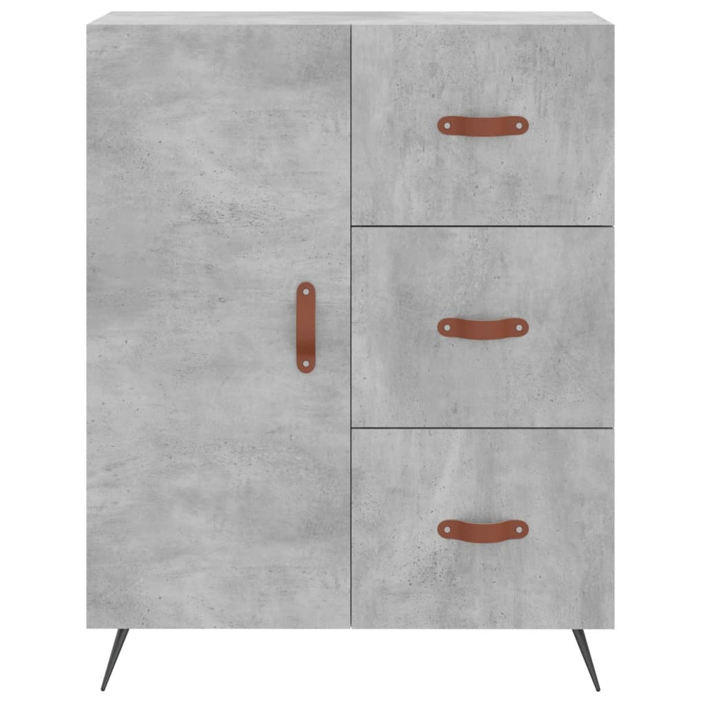 vidaXL 3 Door 3 Drawer Concrete Grey Highboard Image 8