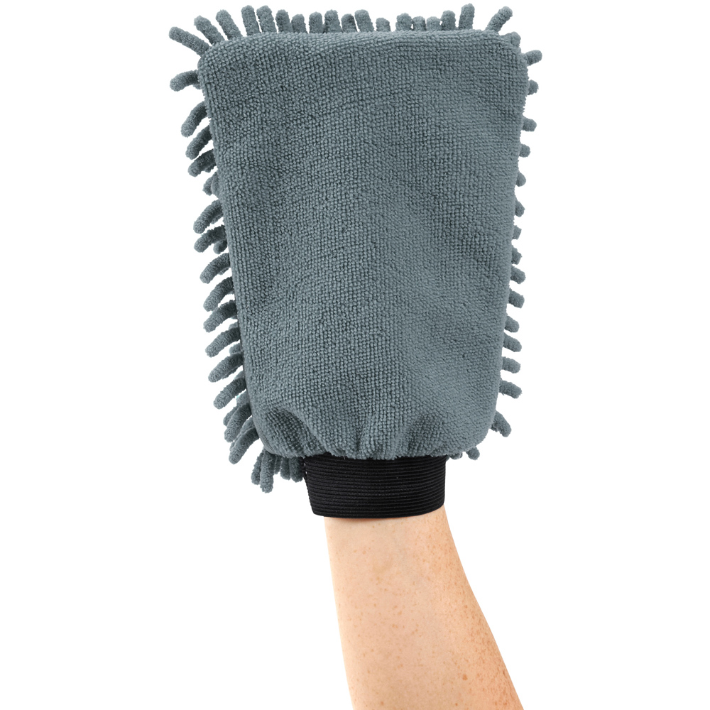 JVL Cleaning Grey Microfibre Hand Mitt Image 3