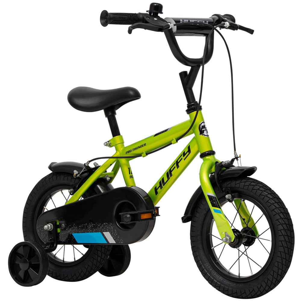 Huffy Pro Thunder 22065W Acid Green Single Speed 12 inch Kids Bike Image 3