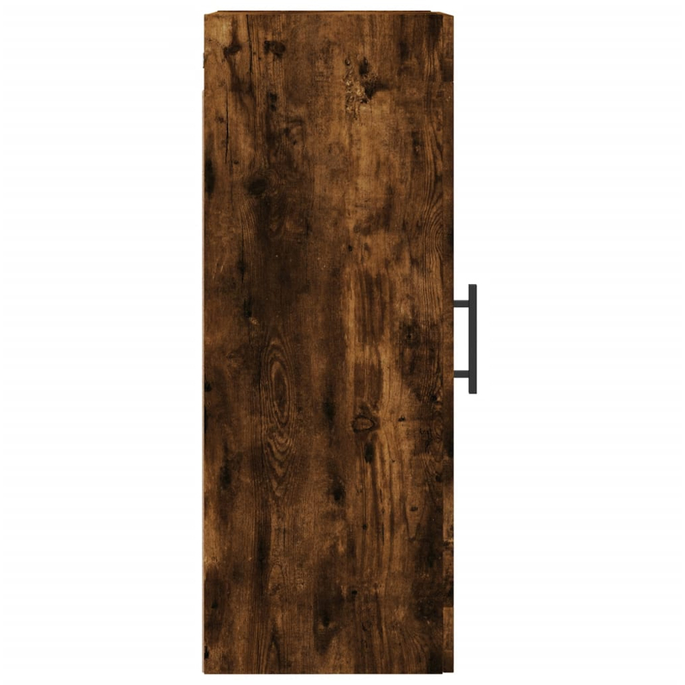 vidaXL Single Door 3 Shelf Smoked Oak Wall Mounted Cabinet Image 6
