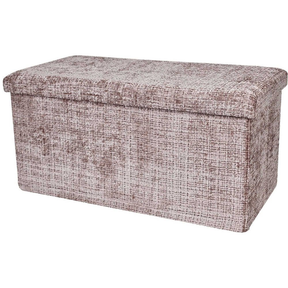 Chenille Storage Trunk Pink Image 2