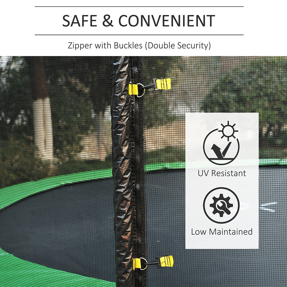 HOMCOM 10ft Trampoline Replacement Safety Enclosure Net Image 7