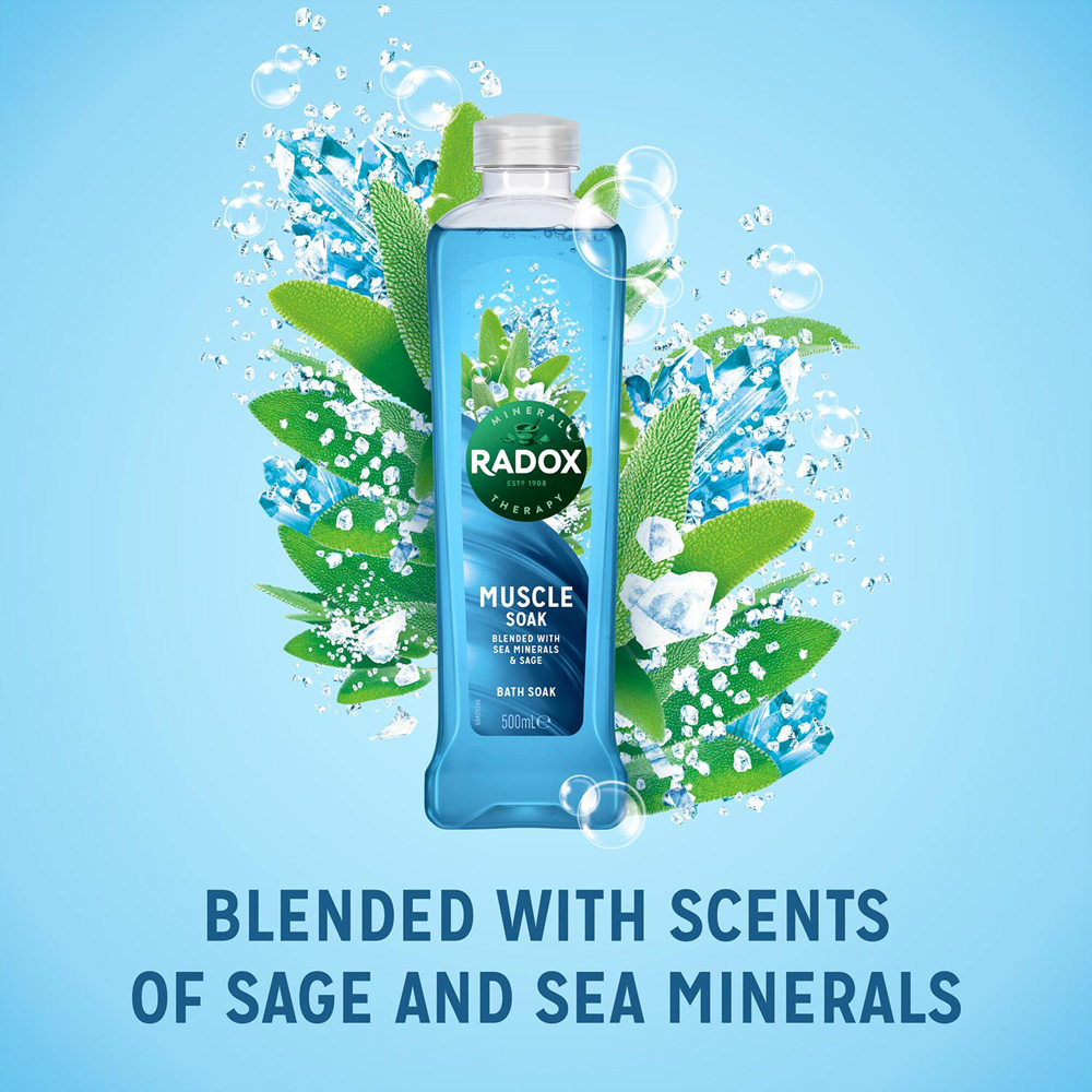 Radox 100% Nature Inspired Fragrance Muscle Bath Soak 500ml 6 Pack Image 5
