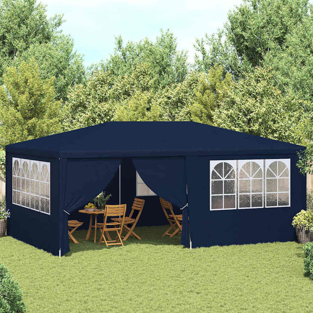 vidaXL 4 x 6m Professional Blue Party Tent with Sidewalls Image 1