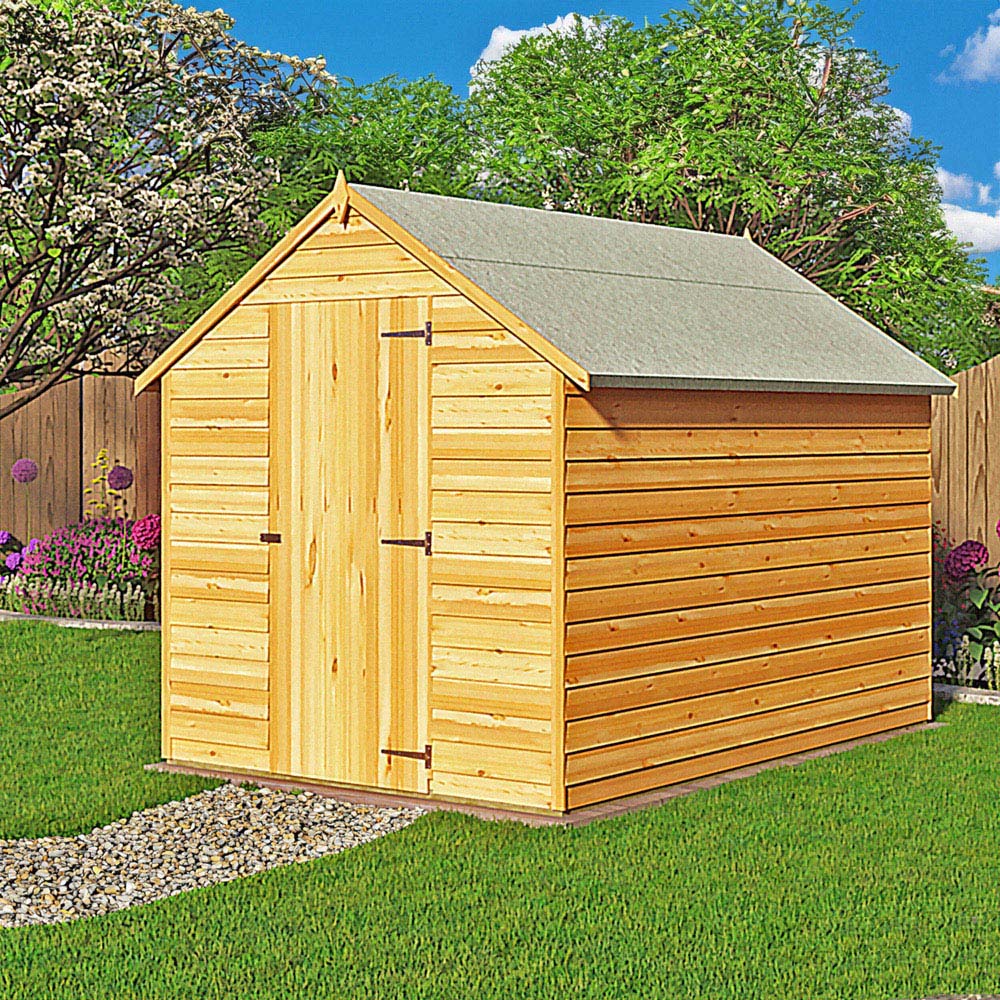 Shire Super Value 8 x 6ft Overlap Apex Garden Shed Image 2