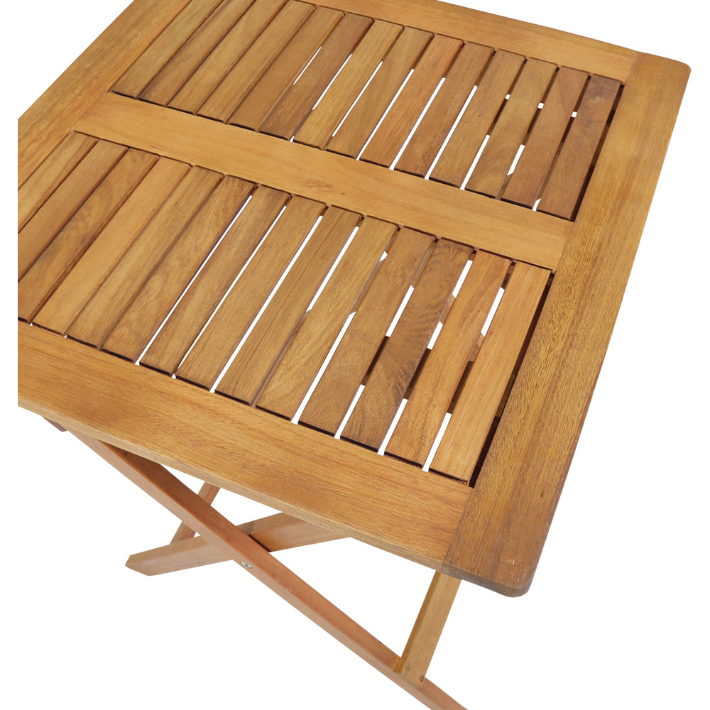 Charles Bentley Eucalyptus 2 Seater Square Folding Bistro Table Image 5