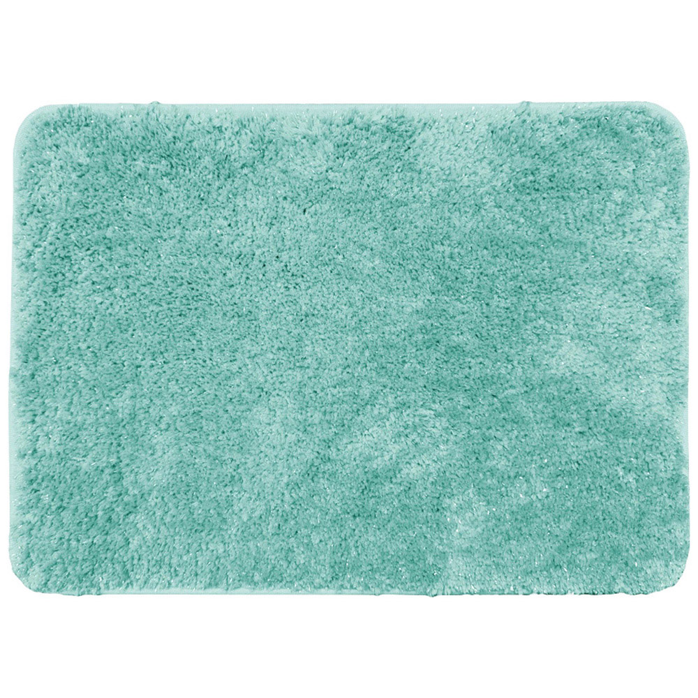 Allure Bath Fashions Sparkle Bling Duck Egg Non Slip Bath Mat 40 x 60cm Image 1