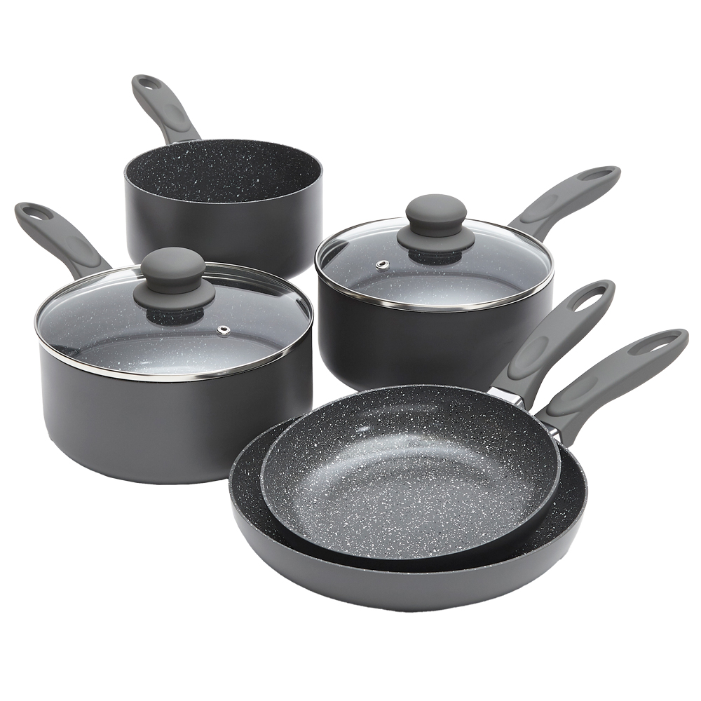 Durastone Grey Non Stick Aluminium Cookware Set of 5 Image 1