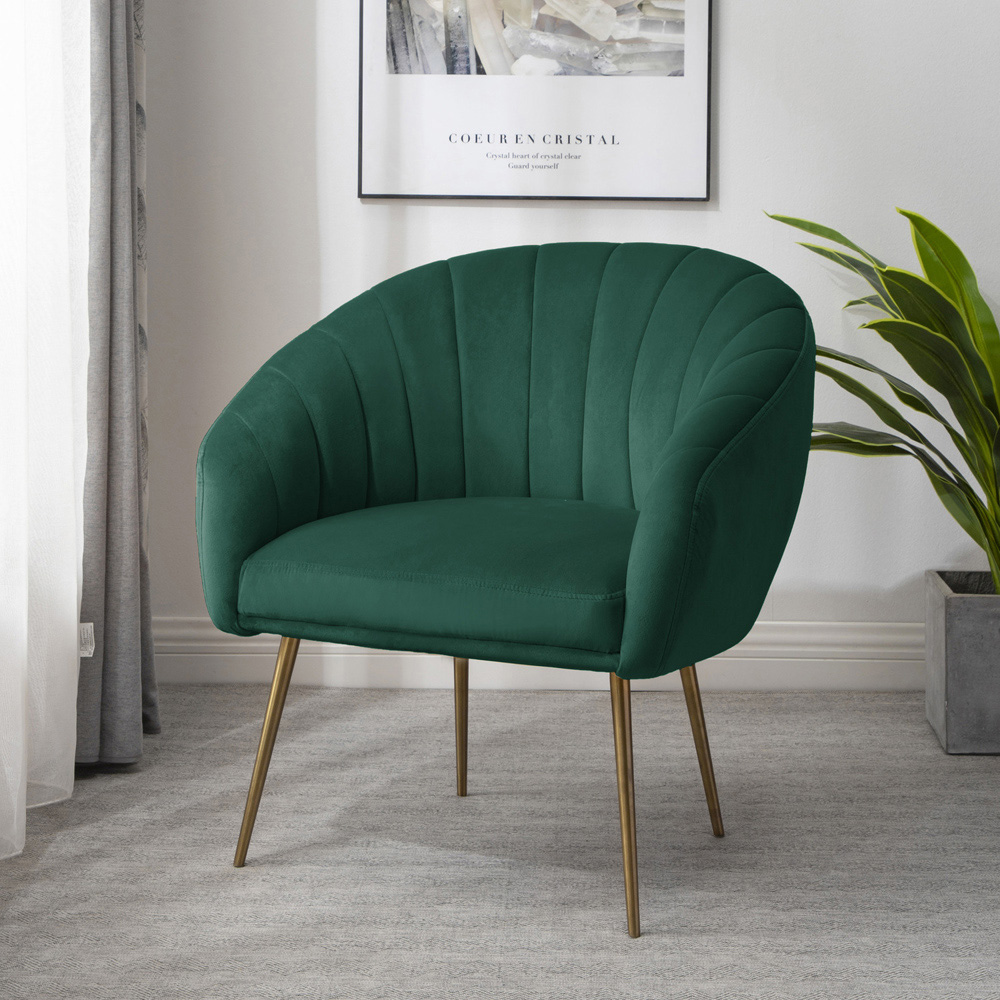 Artemis Home Helena Green Velvet Accent Chair Image 3