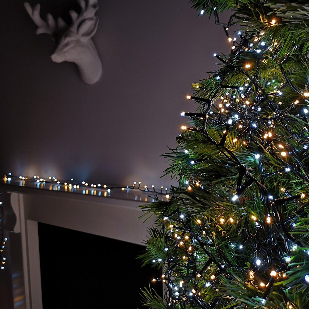 Samuel Alexander 100 Cool and Warm White LED String Lights with Timer Image 2