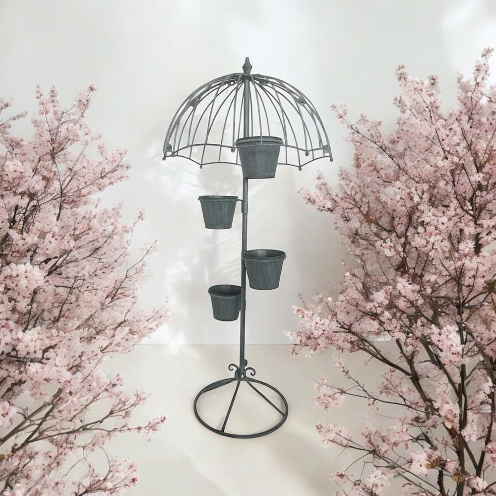 Acacia Home Grey Metal Garden Planter 130cm Image 2