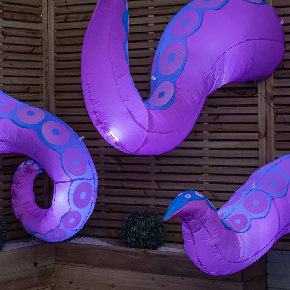 Samuel Alexander LED Large Inflatable Octopus Tentacles Halloween Decoration 3 Pack Image 6