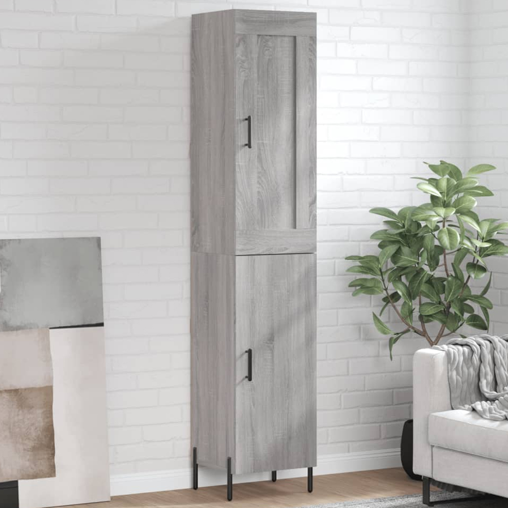 vidaXL 2 Door Grey Sonoma Highboard Image 1