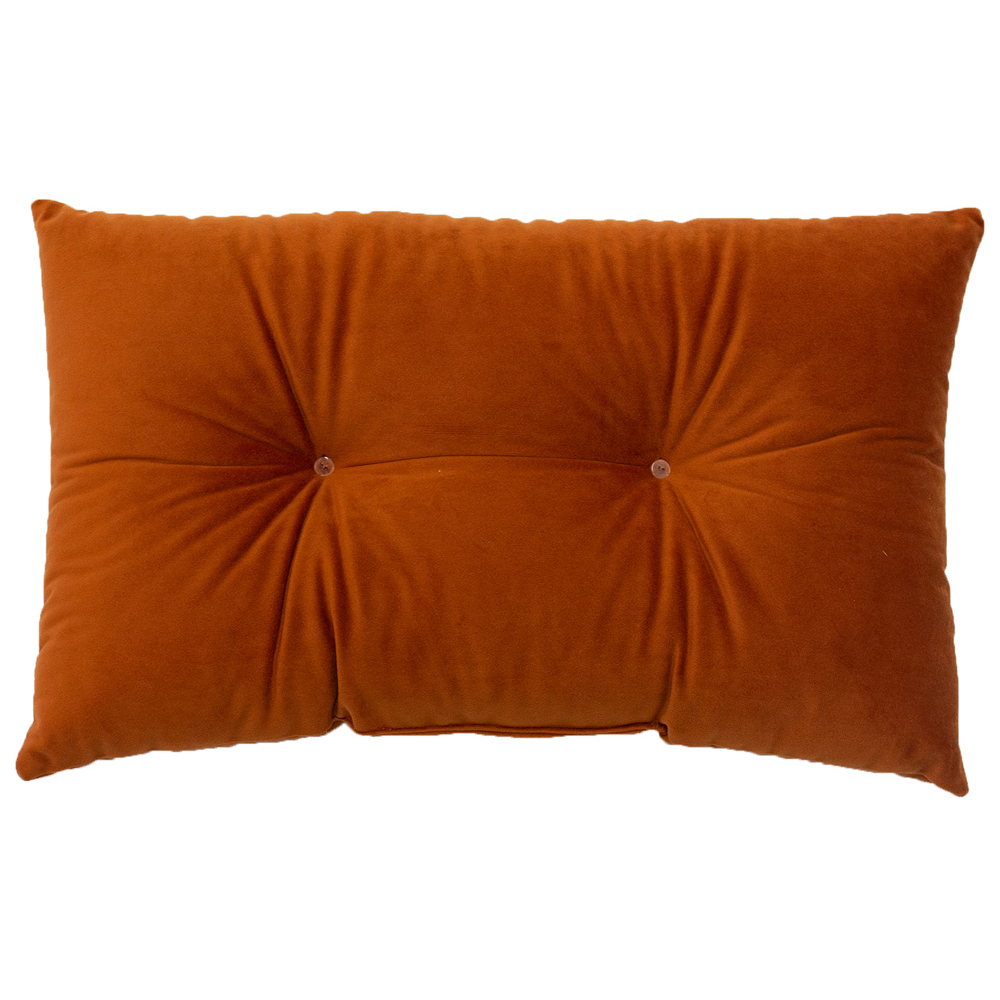 Paoletti Pineapple Rust Orange Velour Cushion Image 2