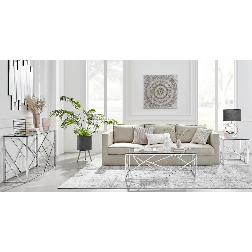 Furniturebox Sicily Silver Side Table Image 7