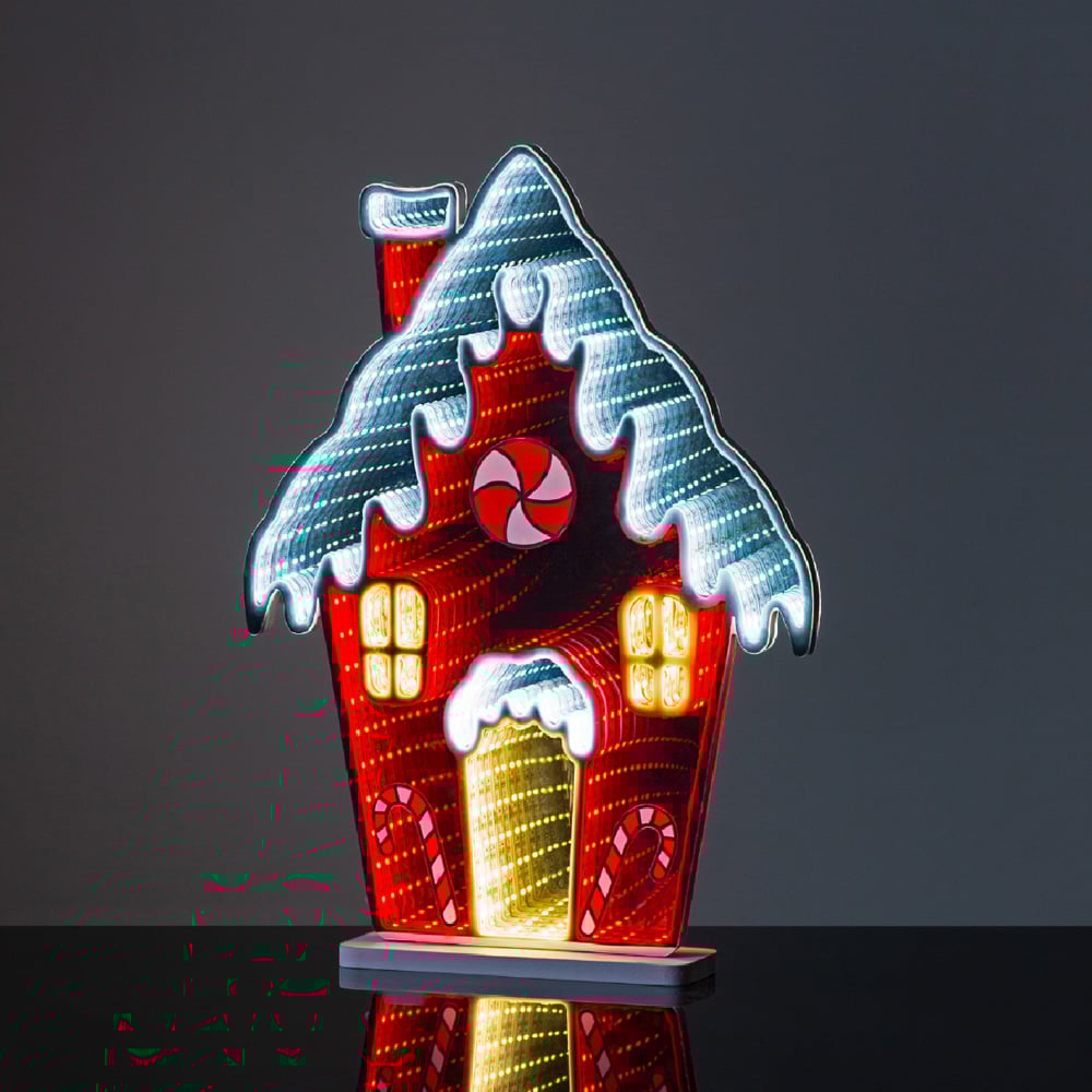 The Christmas Workshop 266 Multicolour LED Xmas House Double Sided Infinity Light 1.3ft Image 3