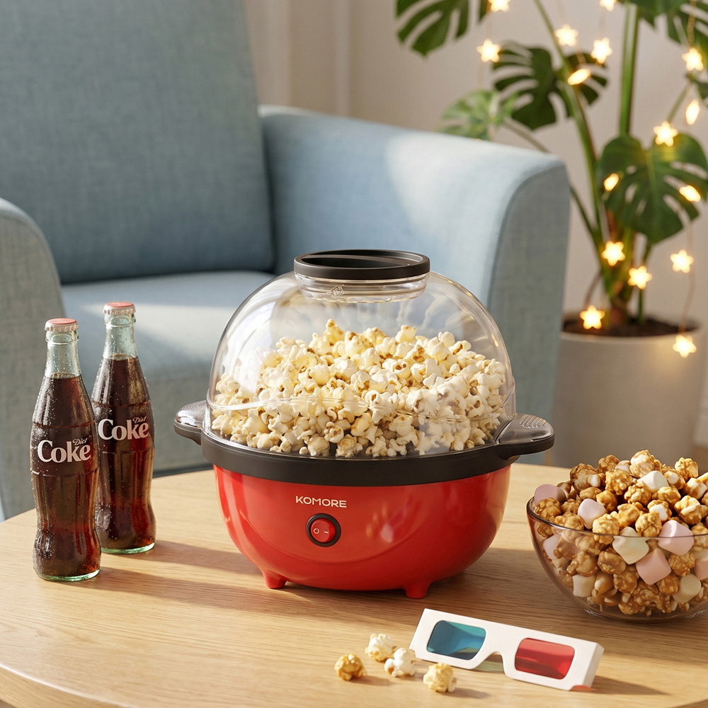 Living and Home EK110009 Popcorn Maker Machine with Stirrer 650W Image 2
