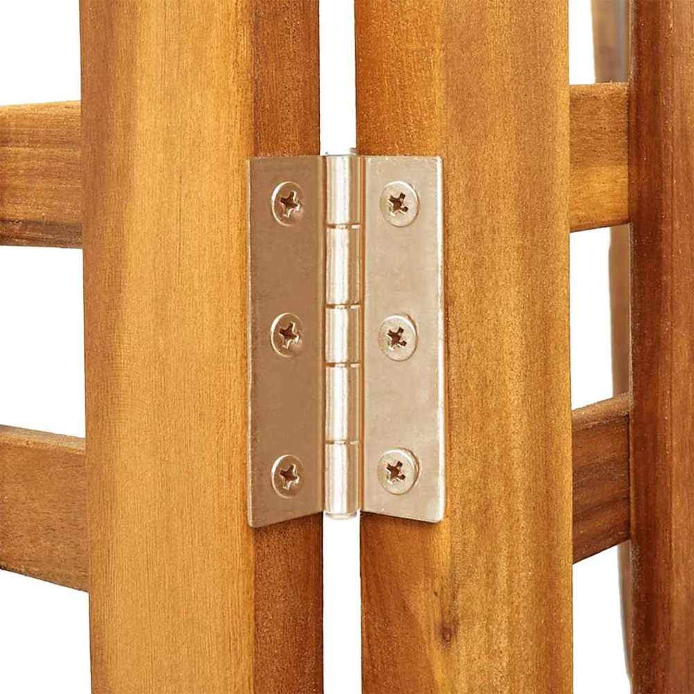 vidaXL 4 Panel Brown Acacia Wood Room Divider 115 x 2 x 162cm Image 7