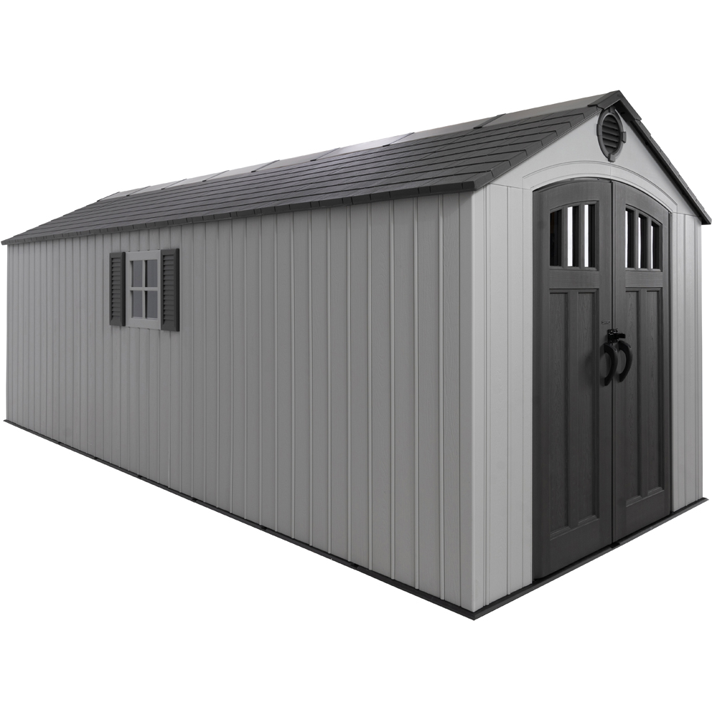 Lifetime Products 8 x 20ft Double Door Garden Storage Shed Image 1
