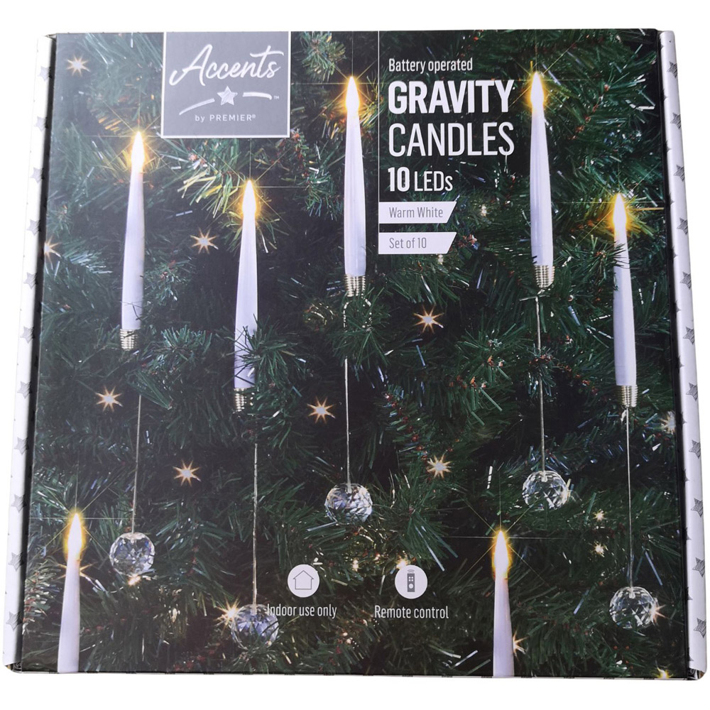 Premier Accents Warm White LED Christmas Candle Light 31cm 10 Pack Image 9