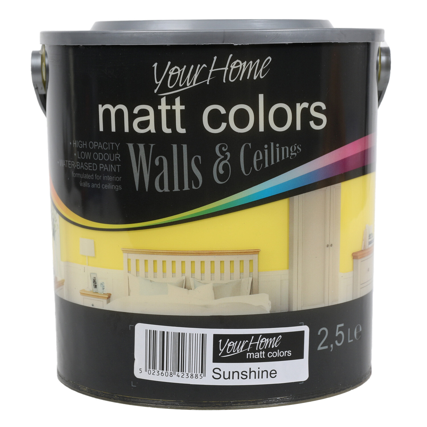 Your Home Walls & Ceilings Sunshine Matt Emulsion Paint 2.5L Image 1