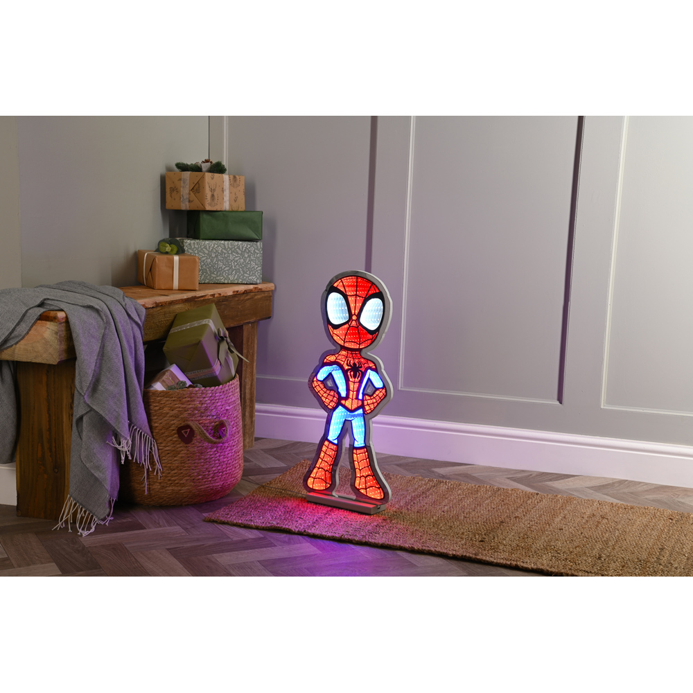 Festive Multicolour LED Spiderman Infinity Light Christmas Decoration 60cm Image 2