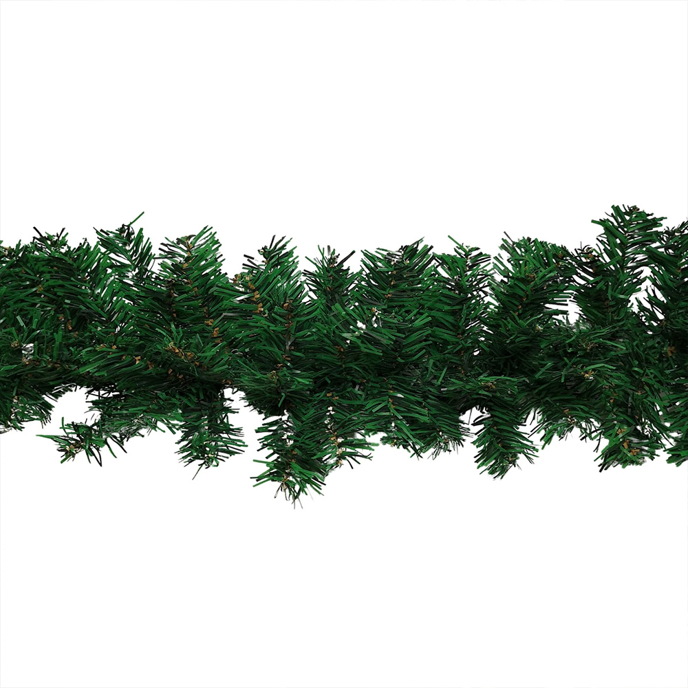 Samuel Alexander Plain Green Christmas Garland with 260 Tips 270cm Image 1