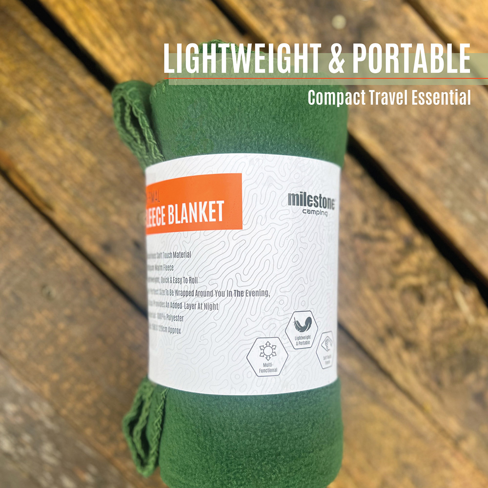 Milestone Camping Evergreen Thermal Fleece Blanket Image 5