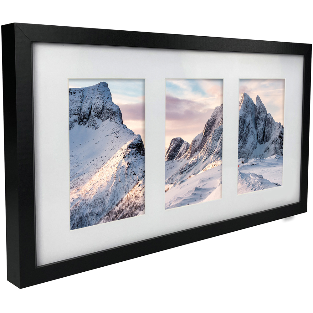 Innoteck Essentials 3 in 1 Matt Black Wooden Photo Frame Image 3