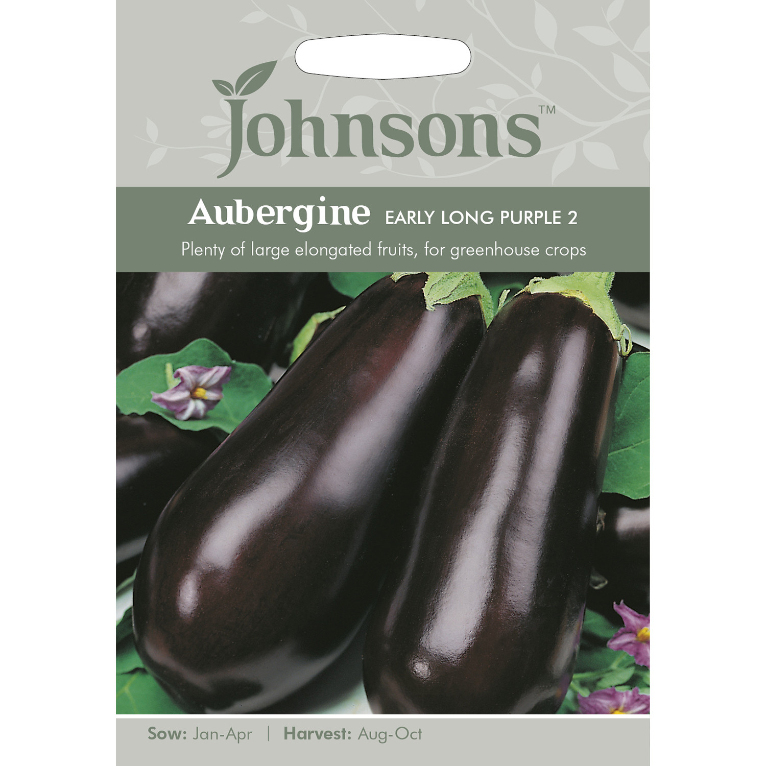 Johnsons Early Long Purple 2 Aubergine Seeds Image 2