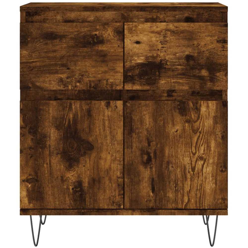 vidaXL 2 Door 2 Drawer Smoked Oak Sideboard Image 5