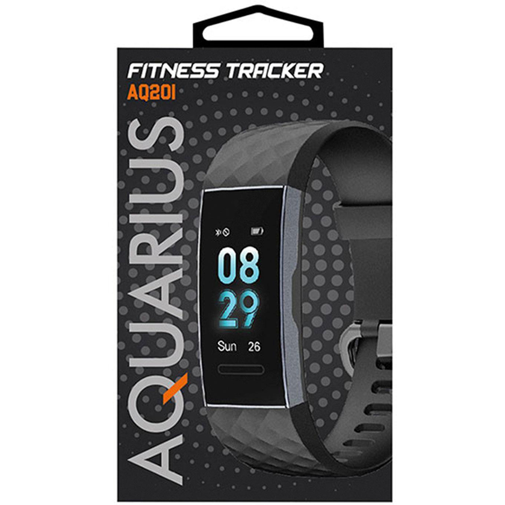 Aquarius Black Bluetooth Fitness Tracker with Heart Rate Monitor and Step Counter Image 5