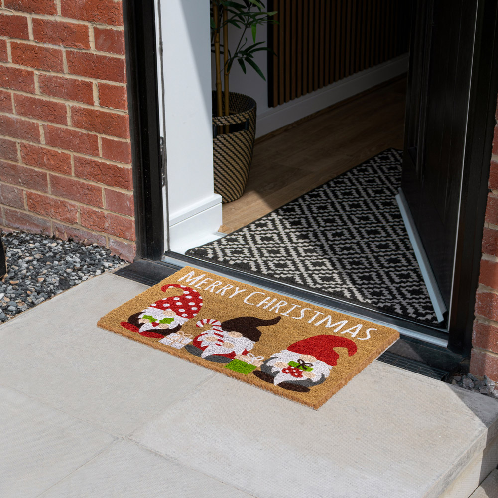 JVL Christmas Gonk Latex Coir Door Mat 40 x 58cm Image 2
