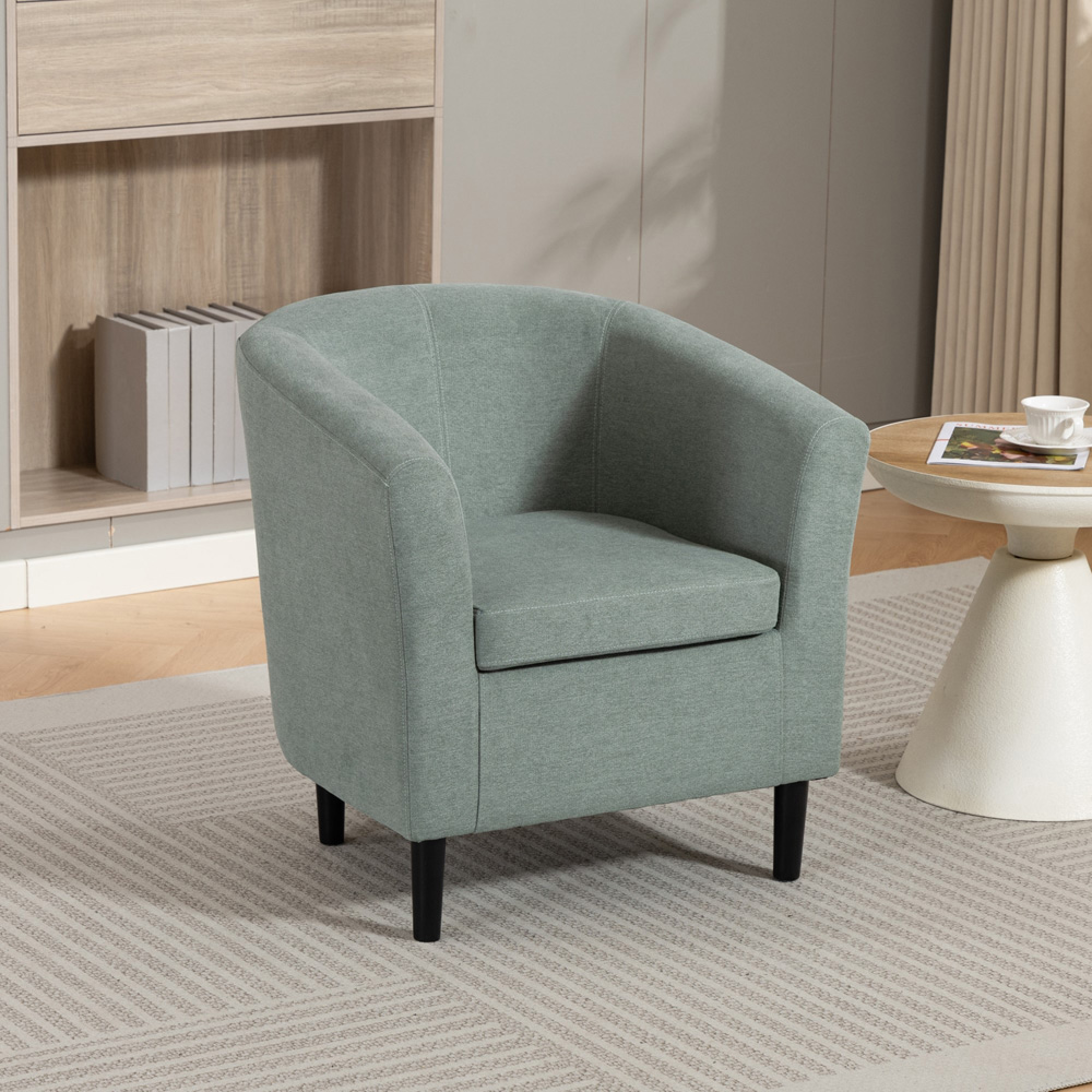 Artemis Home Beulah Duck Egg Fabric Accent Chair Image 7