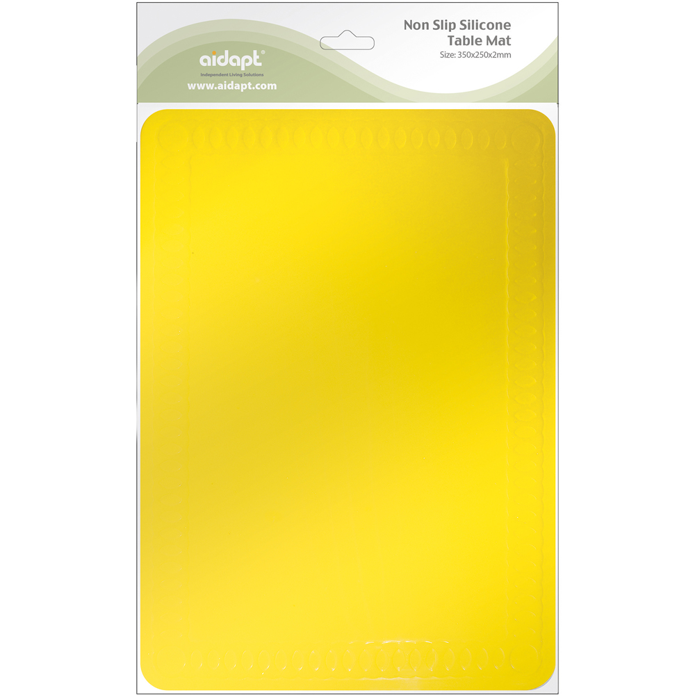 Aidapt Yellow Anti Slip Silicone Table Mat 35 x 25cm Image 3