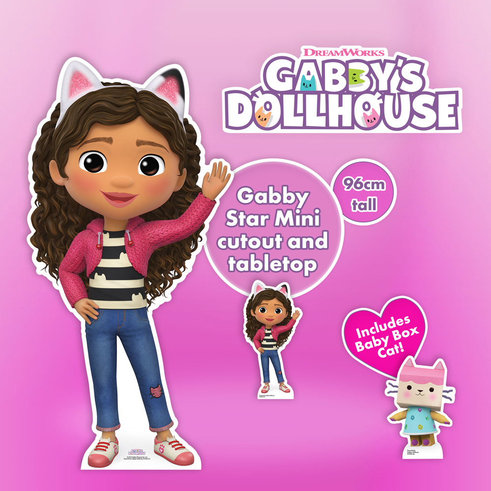 Star Cutouts Mini Gabby Waving Gabbys Dollhouse Star Cardboard Cutout 3.2ft Image 2