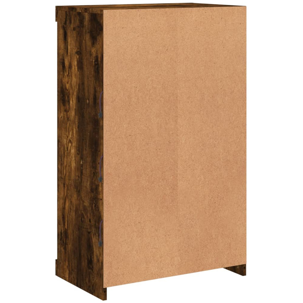vidaXL 4 Shelf Smoked Oak LED Sideboard Image 8