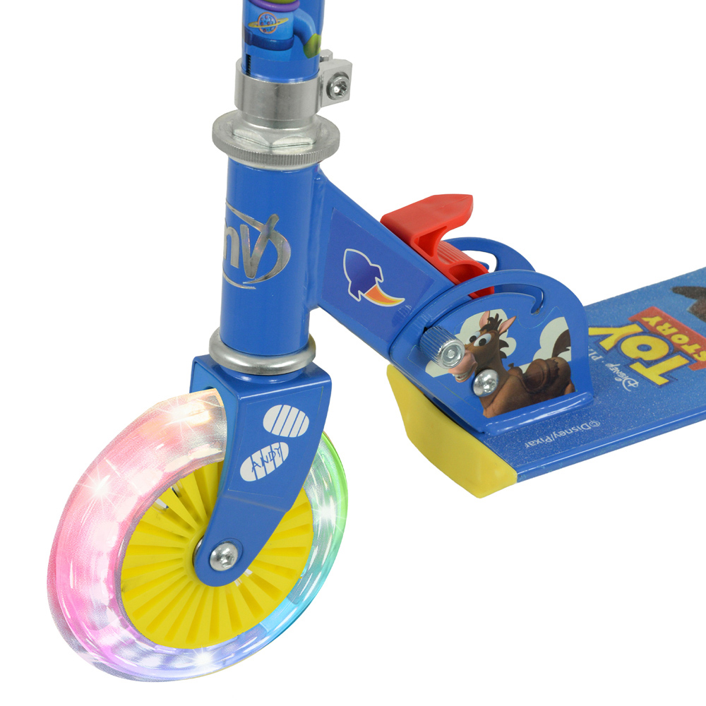 Toy Story Foldable Height Adjustable Kids Inline Scooter with Light Up Wheels Image 7