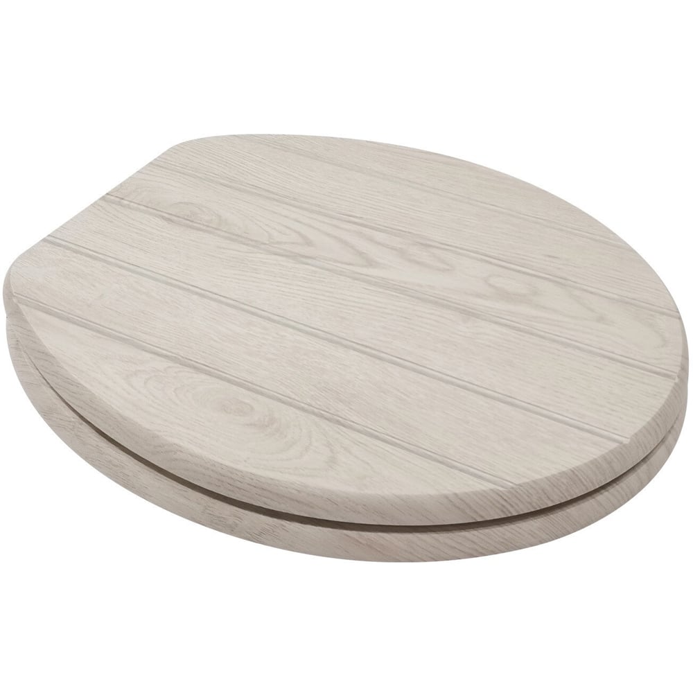Gala Oak Effect Toilet Seat Image 1