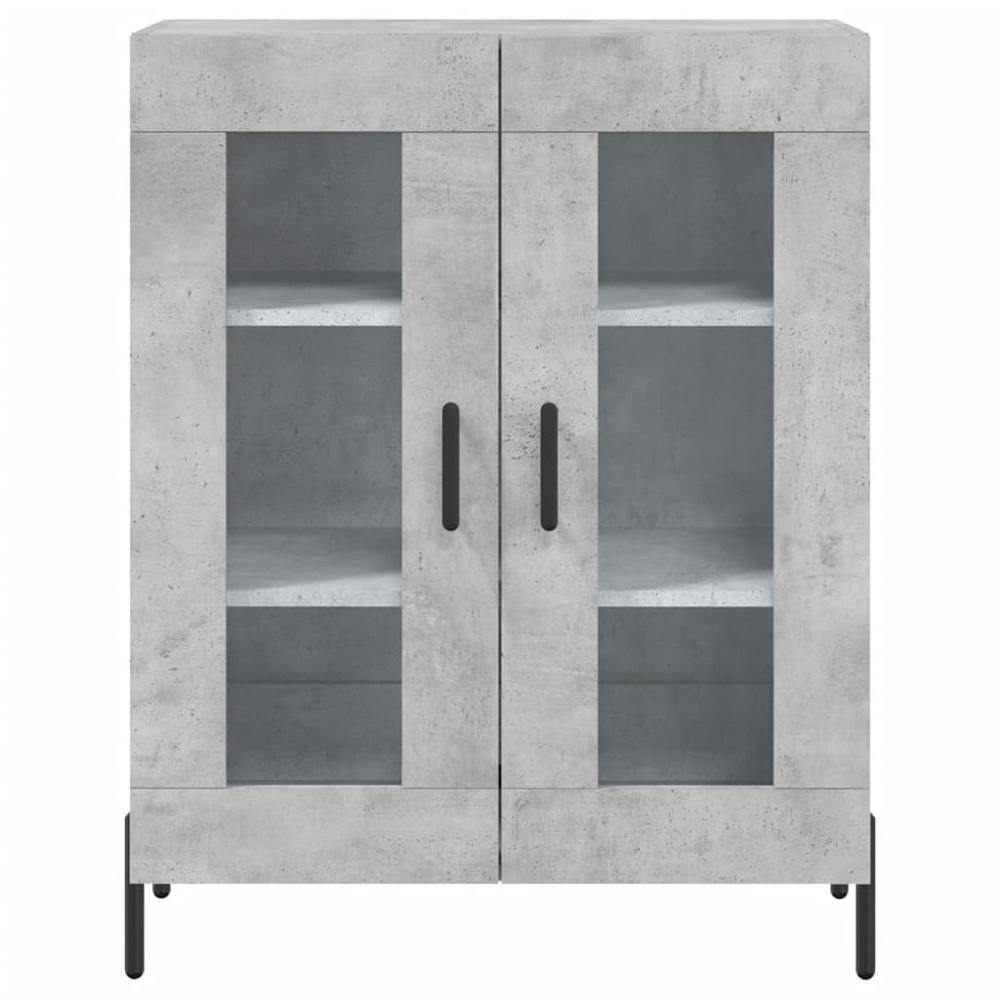 vidaXL 4 Door Concrete Grey Highboard Image 8