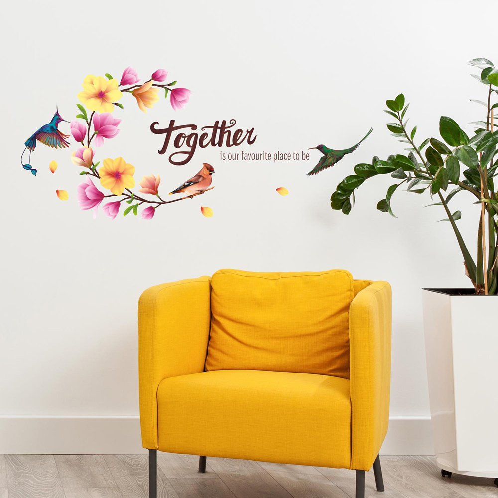 Walplus Romantic Birds Self Adhesive Wall Stickers Image 3