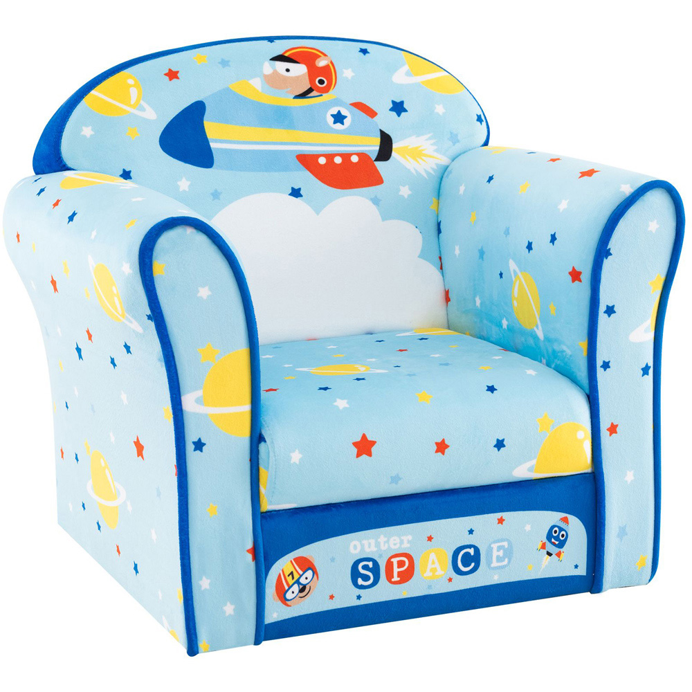 Costway Blue Space Kids Armchair Image 2