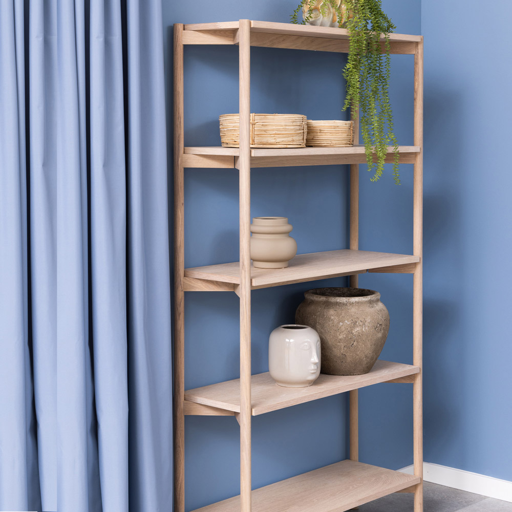 Florence Braidwood 4 Shelf White Oak Veneer Bookcase Image 7