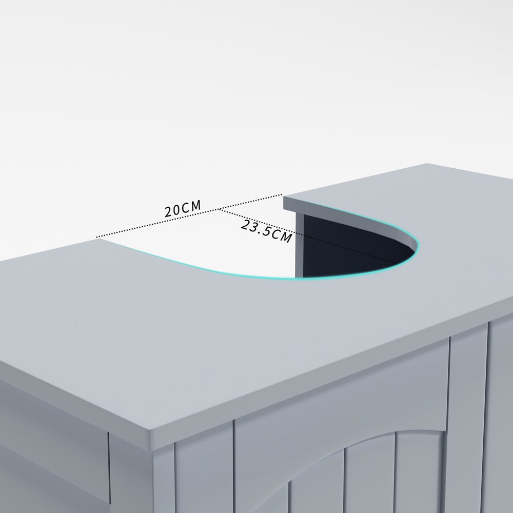 wilko Colorado Grey 2 Door Undersink Bathroom Cabinet Image 6