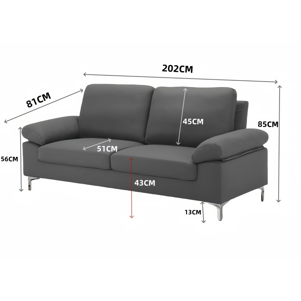 Kosy Koala 3 Seater Blue Fabric Sofa Image 7