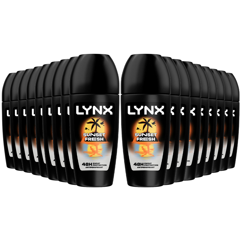 Lynx Sunset Fresh Antiperspirant Deodorant Roll On 50ml 18 Pack Image 1